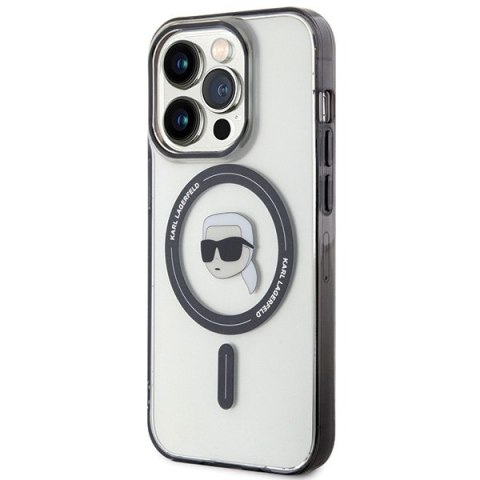 Karl Lagerfeld nakładka do iPhone 15 Pro 6,1" KLHMP15LHKHNOTK transparentna HC Magsafe IML KH