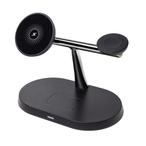 Maxlife ładowarka bezprzewodowa magnetyczna MXWC-03 15W czarna 3w1