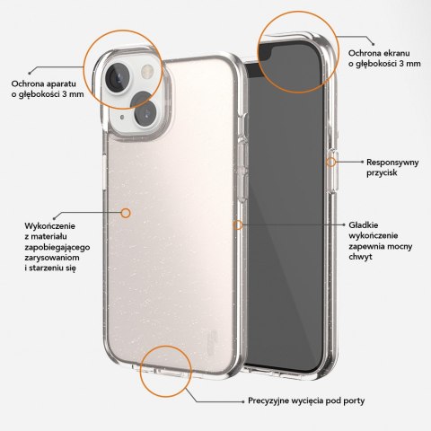 Ugly Rubber nakładka Vogue do iPhone 15 Plus 6,7" różowo-złota