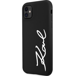 Karl Lagerfeld nakładka do iPhone 11 / XR KLHCN61SKSVGK czarna hardcase Silicone Signature