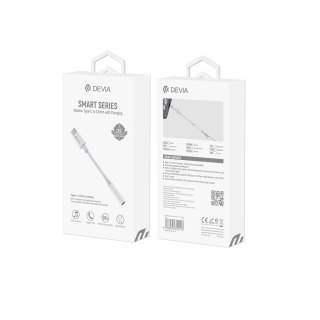 Devia adapter przejściówka EC608 USB-C - jack 3,5mm biały
