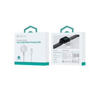 Devia ładowarka indukcyjna magnetyczna Kintone USB-C 1,0 m biała z do Apple Watch
