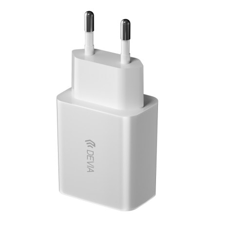 Devia ładowarka sieciowa Smart 2x USB 2,4A biała + kabel Lightning