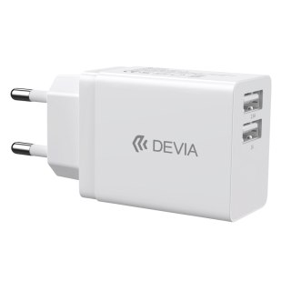 Devia ładowarka sieciowa Smart 2x USB 2,4A biała