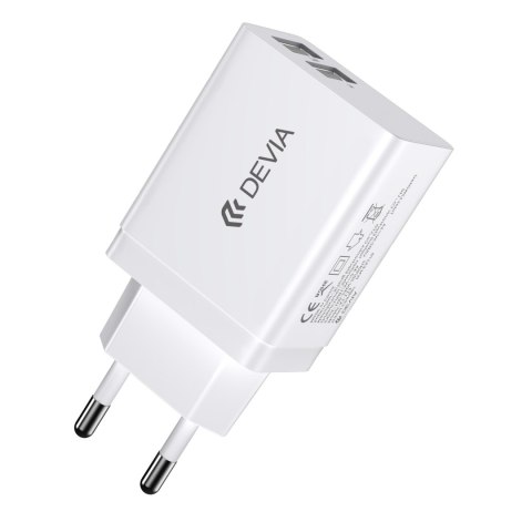 Devia ładowarka sieciowa Smart 2x USB 2,4A biała