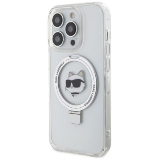 Karl Lagerfeld nakładka do iPhone 15 Pro Max 6,7" KLHMP15XHMRSCHH biała HC Magsafe Ringstand CH