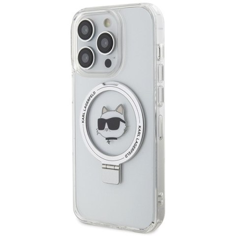 Karl Lagerfeld nakładka do iPhone 15 Pro Max 6,7" KLHMP15XHMRSCHH biała HC Magsafe Ringstand CH