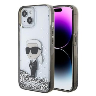 Karl Lagerfeld nakładka do iPhone 15 6,1" KLHCP15SLKKNSK transparentna hardcase Liquid Glitter Ikonik