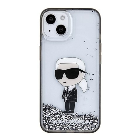 Karl Lagerfeld nakładka do iPhone 15 6,1" KLHCP15SLKKNSK transparentna hardcase Liquid Glitter Ikonik