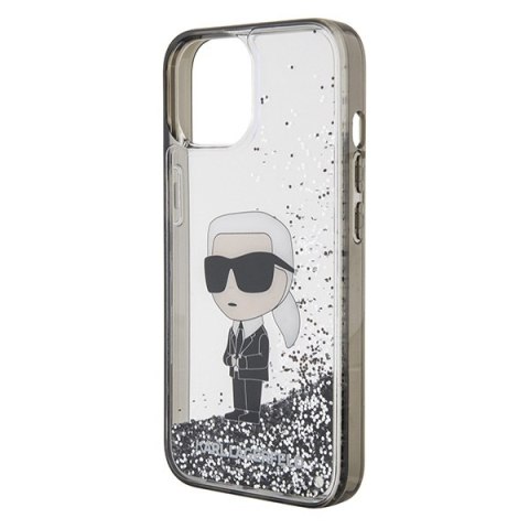 Karl Lagerfeld nakładka do iPhone 15 6,1" KLHCP15SLKKNSK transparentna hardcase Liquid Glitter Ikonik