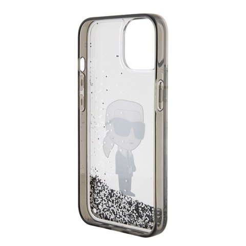 Karl Lagerfeld nakładka do iPhone 15 6,1" KLHCP15SLKKNSK transparentna hardcase Liquid Glitter Ikonik