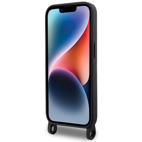 Karl Lagerfeld nakładka do iPhone 15 Pro Max 6,7" KLHCP15XSCBSKNK hardcase czarna Crossbody Silicone Ikonik