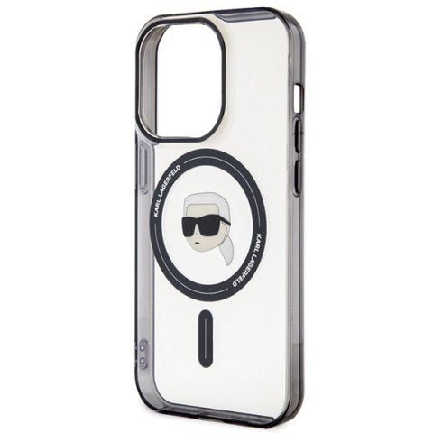 Karl Lagerfeld nakładka do iPhone 15 Pro Max 6,7" KLHMP15XHKHNOTK transparentna hardcase IML Karl`s Head MagSafe