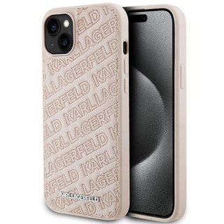 Karl Lagerfeld nakładka do iPhone 15 6,1" KLHCP15SPQKPMP różowa HC QUILTED K PATTERN