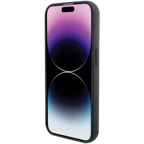 Karl Lagerfeld nakładka do iPhone 15 Pro Max 6,7" KLHCP15XGSACHPK czarna GRIPSTAND SAFFIANO CHOUPETTE PINS