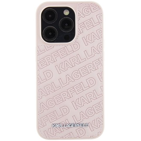 Karl Lagerfeld nakładka do iPhone 15 Pro Max 6,7" KLHCP15XPQKPMP różowa HC QUILTED K PATTERN