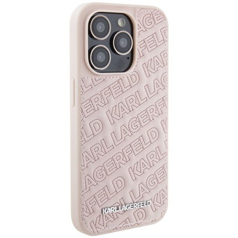 Karl Lagerfeld nakładka do iPhone 15 Pro Max 6,7" KLHCP15XPQKPMP różowa HC QUILTED K PATTERN
