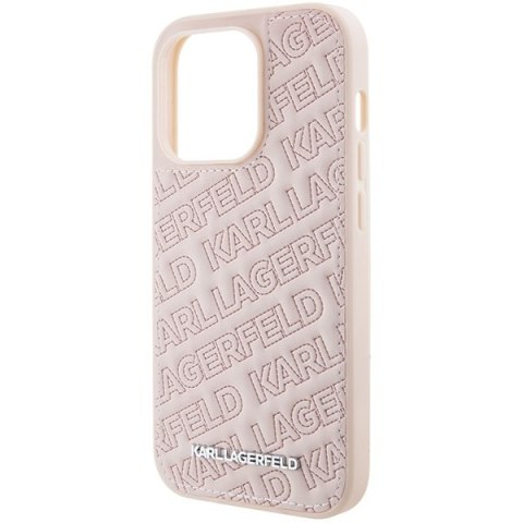 Karl Lagerfeld nakładka do iPhone 15 Pro Max 6,7" KLHCP15XPQKPMP różowa HC QUILTED K PATTERN