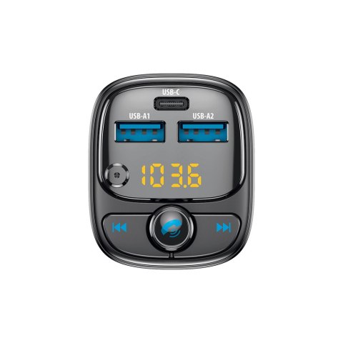 Forever transmiter FM Bluetooth 2 x USB-A 1 x USB-C PD 30W TR-370 czarny