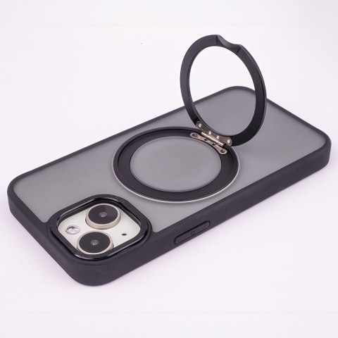 Nakładka Mag Ring Rotating do iPhone 15 6,1" czarna