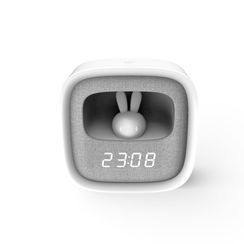 Budzik z nocnym króliczkiem LED PURE FNL-06 AURORA biały kwadratowy Forever Light