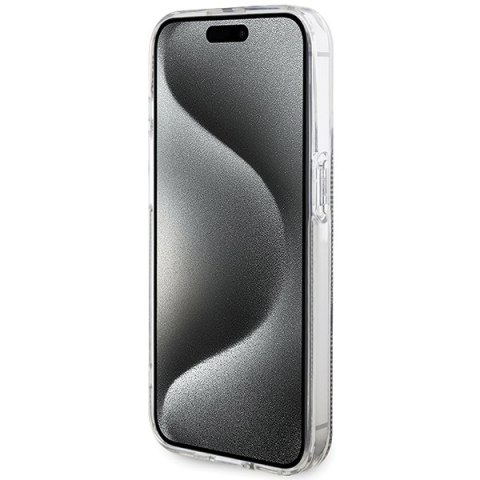Guess nakładka do iPhone 15 Pro Max 6,7" GUHCP15XH4PSEGW brązowa HC IML 4G GOLD STRIPE