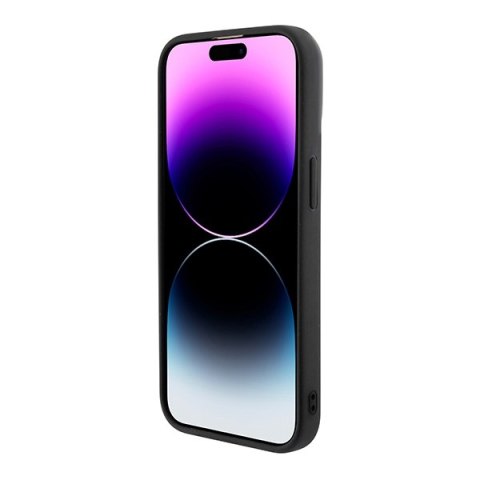 Guess nakładka do iPhone 14 Pro Max 6,7" GUHMP15XHGCFSEK czarna HC MAGSAFE GCUBE PU STRIPE