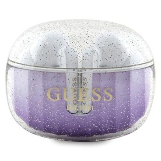 Guess słuchawki Bluetooth GUTWSHDGKEEU TWS GLITTER GRADIENT fioletowe