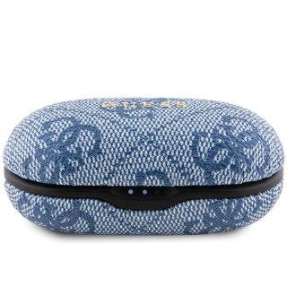 Guess słuchawki Bluetooth GUTWSP4EGB TWS ENC 4G PU METAL LOGO niebieskie