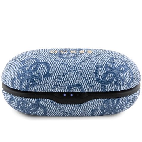 Guess słuchawki Bluetooth GUTWSP4EGB TWS ENC 4G PU METAL LOGO niebieskie