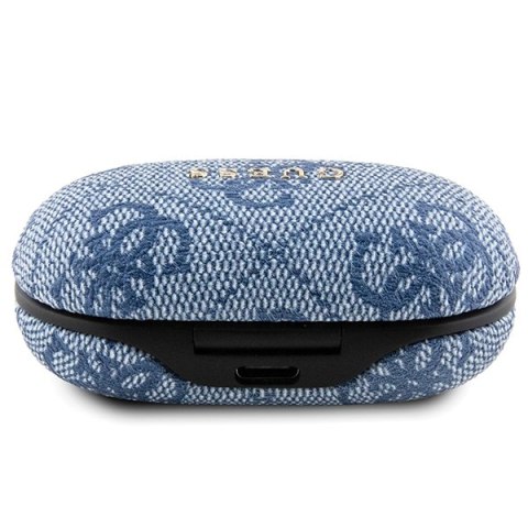 Guess słuchawki Bluetooth GUTWSP4EGB TWS ENC 4G PU METAL LOGO niebieskie