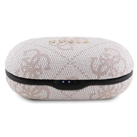 Guess słuchawki Bluetooth GUTWSP4EGP TWS ENC 4G PU METAL LOGO różowe