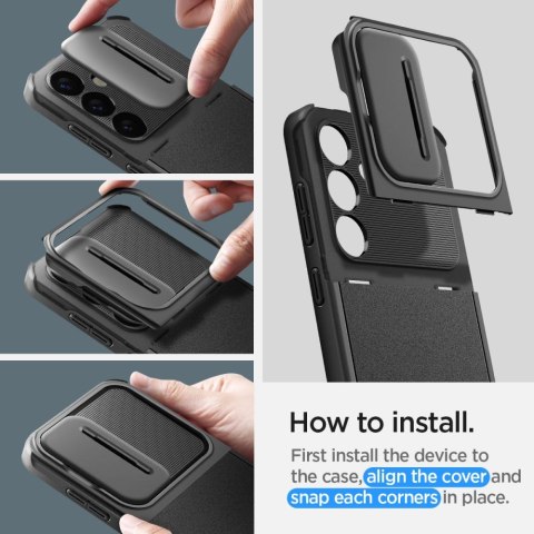Spigen nakładka Optik Armor do Samsung Galaxy S24 czarna