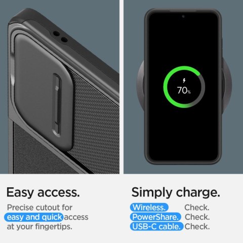 Spigen nakładka Optik Armor do Samsung Galaxy S24 czarna