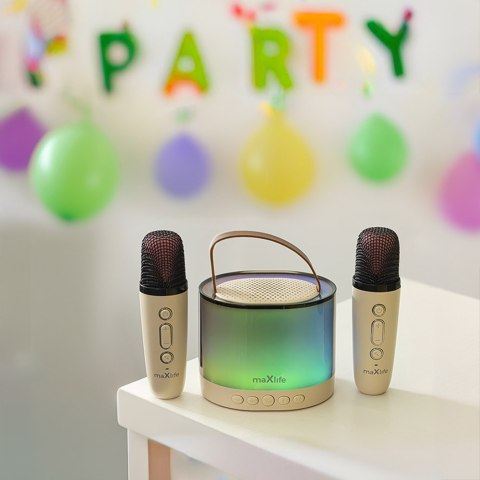 Maxlife zestaw karaoke Bluetooth MXKS-200 różowy
