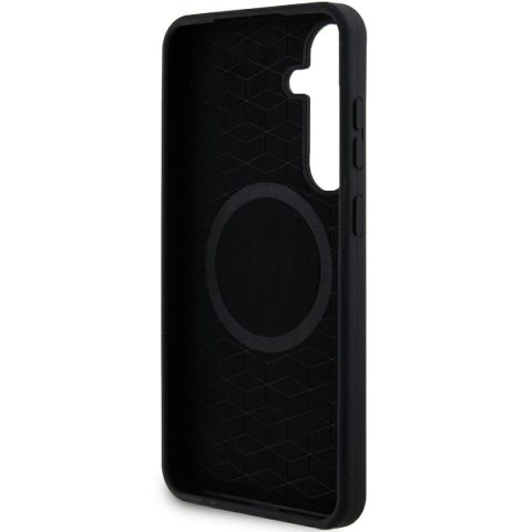 BMW nakładka do Samsung Galaxy S24 Plus czarna M Silicone Printed Ring MagSafe