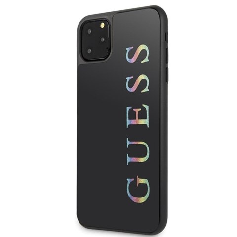 Guess nakładka do iPhone 11 Pro Max GUHCN65LGMLBK czarna hard case Glitter Logo