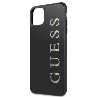 Guess nakładka do iPhone 11 Pro Max GUHCN65LGMLBK czarna hard case Glitter Logo