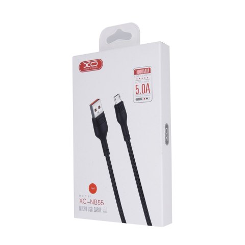 XO kabel NB55 USB - microUSB 1,0 m 5A czarny