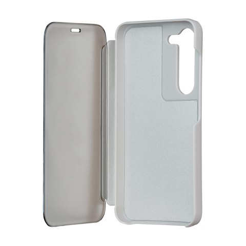 Etui Fold Mirror View do Samsung Galaxy S23 srebrne