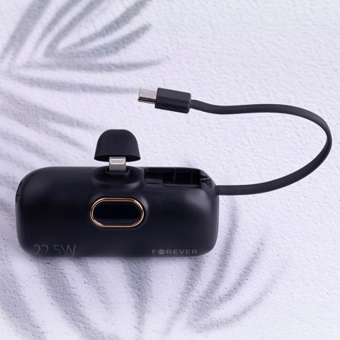Forever mini power bank MTB-100 22.5W 5000 mAh Lightning czarny