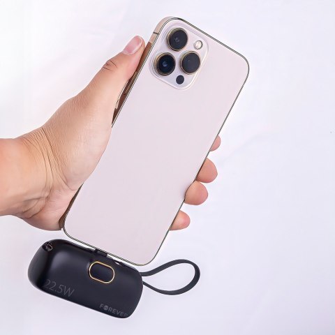 Forever mini power bank MTB-100 22.5W 5000 mAh Lightning czarny