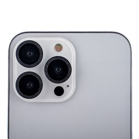 Zestaw szkieł na aparat do iPhone 11 Pro Max black glitter (3 sztuki)