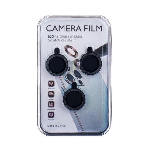 Zestaw szkieł na aparat do iPhone 11 Pro black glitter (2 sztuki)