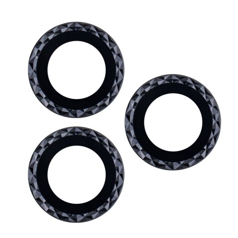 Zestaw szkieł na aparat do iPhone 11 black rhombus (2 sztuki)