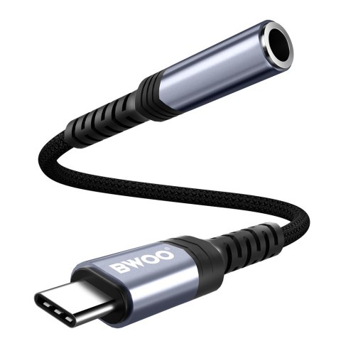 BWOO adapter AUX 3.5mm - USB-C czarny BZ47