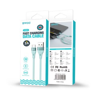 BWOO kabel USB - USB-C 1m 3A Minimalist Silicone biały X280C