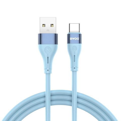 BWOO kabel USB - USB-C 1m 3A Minimalist Silicone niebieski X280C