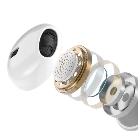 BWOO słuchawki BO-HF05 Wired Earphone 3.5mm stereo białe