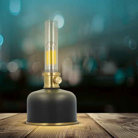 Lampa naftowa Retro LED czarna FLR-25 Forever Light